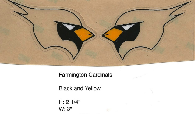Farmington Cardinals Youth black yellow white clear